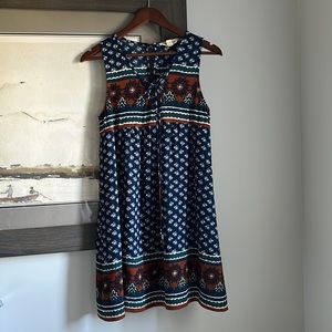 EUC Moon River Blue Floral Sleeveless Mini Dress - Size S